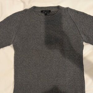 Judith & Charles Charcoal Crewneck shirt sleeve Sweater (cashmere/wool)